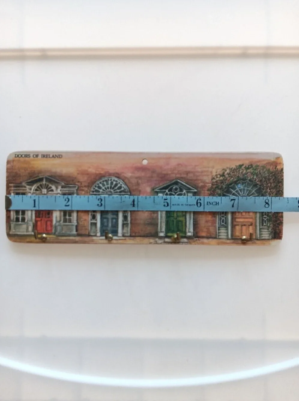 Doors of Ireland Wood Key Rack Decor Wall Mount Metal Hooks Lucan Designers